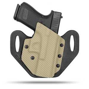 HIdden Hybrid Holsters, OWB, Outside the Waistband Holster made from quality leather and Kydex to provide comfort and retention