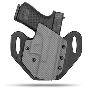 HIdden Hybrid Holsters, OWB, Outside the Waistband Holster made from quality leather and Kydex to provide comfort and retention