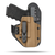 Hidden Hybrid Holsters Appendix holster, Optic Ready, IWB, Inside the waistband, Kydex on the outside, Leather on the backside makes for the most comfortble all day carry. Fits red dot optic.