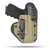 Hidden Hybrid Holsters Appendix holster, Optic Ready, IWB, Inside the waistband, Kydex on the outside, Leather on the backside makes for the most comfortble all day carry. Fits red dot optic.