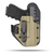 Hidden Hybrid Holsters Appendix holster, Optic Ready, IWB, Inside the waistband, Kydex on the outside, Leather on the backside makes for the most comfortble all day carry. Fits red dot optic.