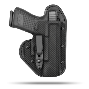 Comfortable Glock Appendix Holster Hidden Hybrid Holsters Right Hand Black Carbon Fiber