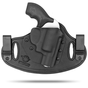 Hidden Hybrid Holsters Double Clip Revolver Holster that can be worn Inside the waistband or Outside the waistband