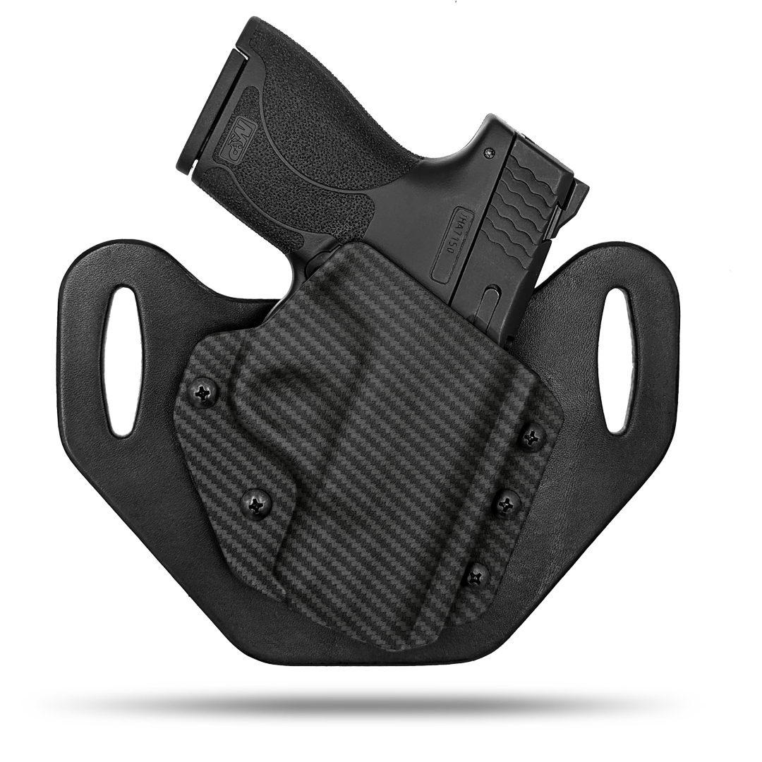 HIdden Hybrid Holsters, OWB, Outside the Waistband Holster made from quality leather and Kydex to provide comfort and retention