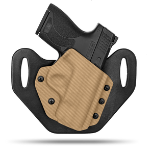 HIdden Hybrid Holsters, OWB, Outside the Waistband Holster made from quality leather and Kydex to provide comfort and retention