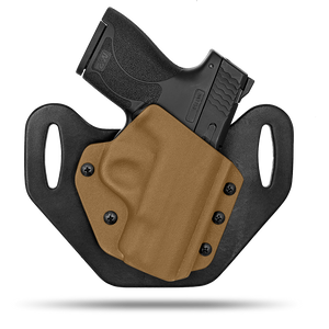 HIdden Hybrid Holsters, OWB, Outside the Waistband Holster made from quality leather and Kydex to provide comfort and retention