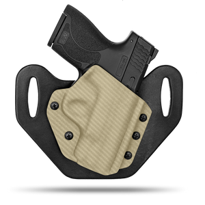 HIdden Hybrid Holsters, OWB, Outside the Waistband Holster made from quality leather and Kydex to provide comfort and retention