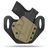 HIdden Hybrid Holsters, OWB, Outside the Waistband Holster made from quality leather and Kydex to provide comfort and retention