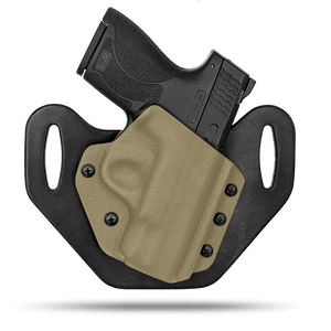 HIdden Hybrid Holsters, OWB, Outside the Waistband Holster made from quality leather and Kydex to provide comfort and retention