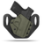 HIdden Hybrid Holsters, OWB, Outside the Waistband Holster made from quality leather and Kydex to provide comfort and retention