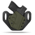 HIdden Hybrid Holsters, OWB, Outside the Waistband Holster made from quality leather and Kydex to provide comfort and retention