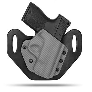 HIdden Hybrid Holsters, OWB, Outside the Waistband Holster made from quality leather and Kydex to provide comfort and retention