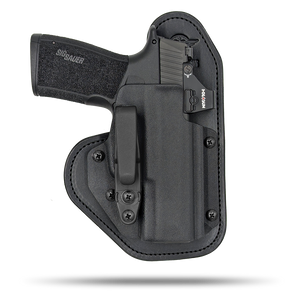 Ultra Comfortable, Optic Ready, Appendix and Strong Side Leather and Kydex Holster by Hidde Hybrid Holsters for Sig Sauer P365 xMacro