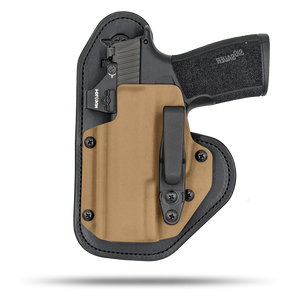 Ultra Comfortable, Optic Ready, Appendix and Strong Side or Small of the back, Leather and Kydex Holster by Hidde Hybrid Holsters for Sig Sauer P365 xMacro