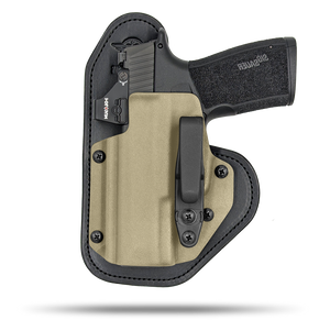 Ultra Comfortable, Optic Ready, Appendix and Strong Side Leather and Kydex Holster by Hidde Hybrid Holsters for Sig Sauer P365 xMacro