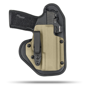 Ultra Comfortable, Optic Ready, Appendix and Strong Side Leather and Kydex Holster by Hidde Hybrid Holsters for Sig Sauer P365 xMacro