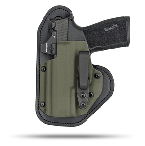 Ultra Comfortable, Optic Ready, Appendix and Strong Side Leather and Kydex Holster by Hidde Hybrid Holsters for Sig Sauer P365 xMacro