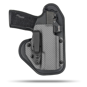 Ultra Comfortable, Optic Ready, Appendix and Strong Side Leather and Kydex Holster by Hidde Hybrid Holsters for Sig Sauer P365 xMacro