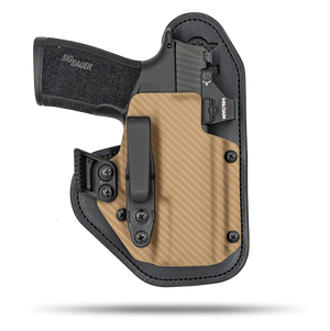 Ultra Comfortable, Optic Ready, Appendix and Strong Side Leather and Kydex Holster by Hidde Hybrid Holsters for Sig Sauer P365 xMacro