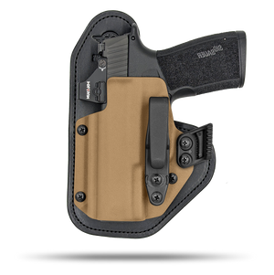 Ultra Comfortable, Optic Ready, Appendix and Strong Side Leather and Kydex Holster by Hidde Hybrid Holsters for Sig Sauer P365 xMacro