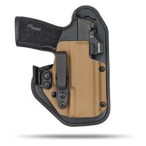 Ultra Comfortable, Optic Ready, Appendix and Strong Side Leather and Kydex Holster by Hidde Hybrid Holsters for Sig Sauer P365 xMacro