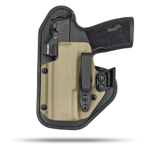 Ultra Comfortable, Optic Ready, Appendix and Strong Side Leather and Kydex Holster by Hidde Hybrid Holsters for Sig Sauer P365 xMacro