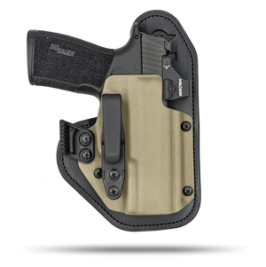 Ultra Comfortable, Optic Ready, Appendix and Strong Side Leather and Kydex Holster by Hidde Hybrid Holsters for Sig Sauer P365 xMacro