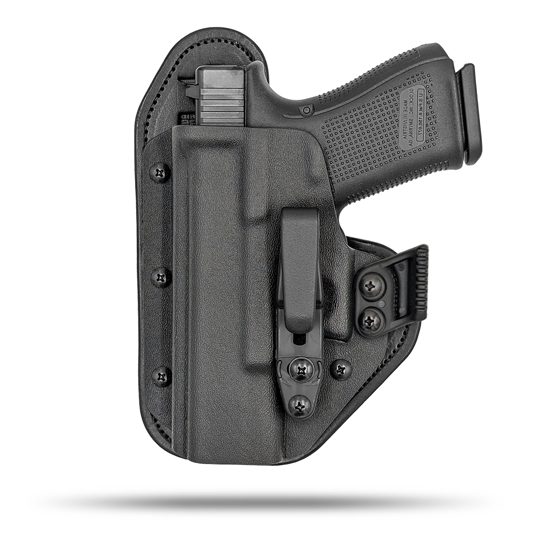 Comfortable Appendix or Small f the Back Holster with Claw Concealment Option by Hidden Hybrid Holsters