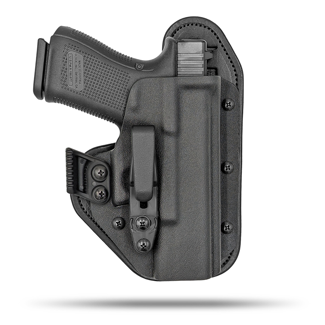 Comfortable Appendix or Small f the Back Holster with Claw Concealment Option by Hidden Hybrid Holsters