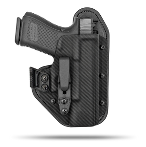 Comfortable Appendix or Small f the Back Holster with Claw Concealment Option by Hidden Hybrid Holsters 