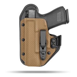 Comfortable Appendix or Small f the Back Holster with Claw Concealment Option by Hidden Hybrid Holsters 