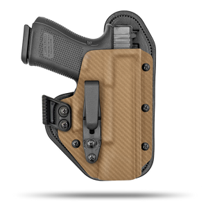 Comfortable Appendix or Small f the Back Holster with Claw Concealment Option by Hidden Hybrid Holsters 