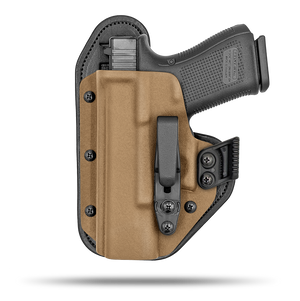 Comfortable Appendix or Small f the Back Holster with Claw Concealment Option by Hidden Hybrid Holsters 