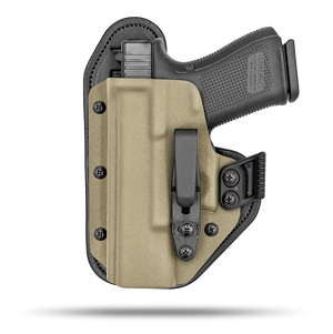 Comfortable Appendix or Small f the Back Holster with Claw Concealment Option by Hidden Hybrid Holsters 