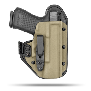 Comfortable Appendix or Small f the Back Holster with Claw Concealment Option by Hidden Hybrid Holsters 