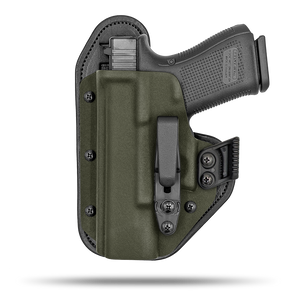 Comfortable Appendix or Small f the Back Holster with Claw Concealment Option by Hidden Hybrid Holsters 