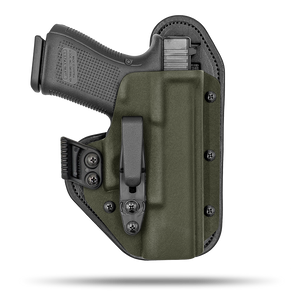 Comfortable Appendix or Small f the Back Holster with Claw Concealment Option by Hidden Hybrid Holsters