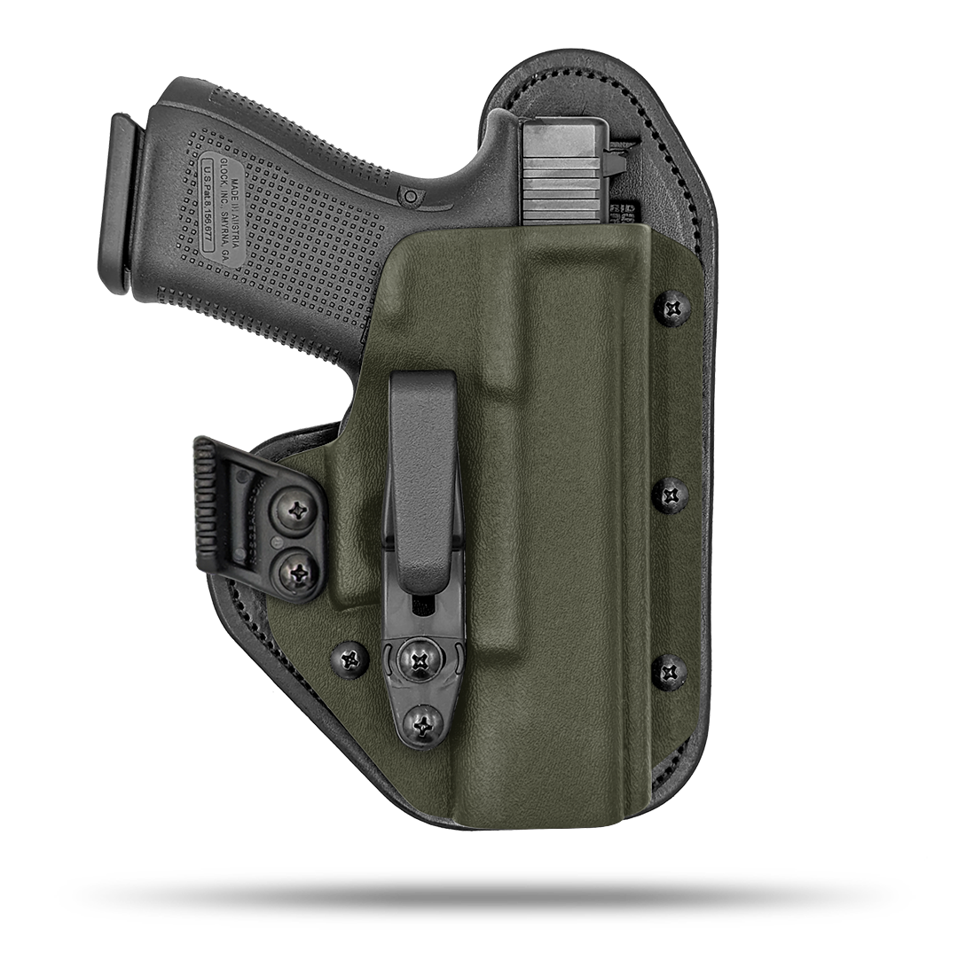 Comfortable Appendix or Small f the Back Holster with Claw Concealment Option by Hidden Hybrid Holsters