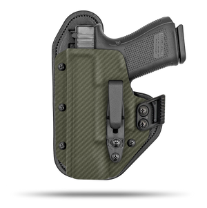 Comfortable Appendix or Small f the Back Holster with Claw Concealment Option by Hidden Hybrid Holsters 