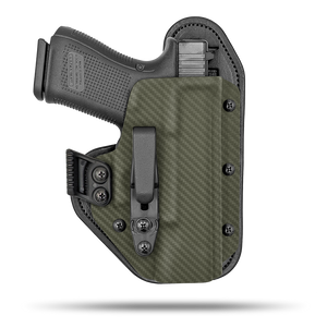 Comfortable Appendix or Small f the Back Holster with Claw Concealment Option by Hidden Hybrid Holsters 