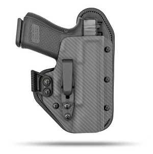 Comfortable Appendix or Small f the Back Holster with Claw Concealment Option by Hidden Hybrid Holsters 