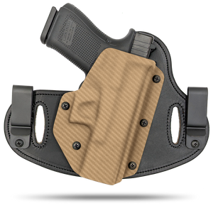 Glock Compatible - Fits Model 17 Gen 5 - IWB & OWB - Double Clip Holster