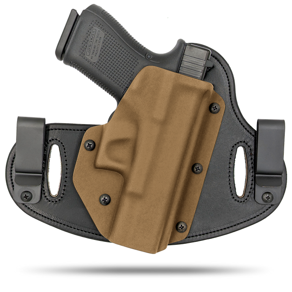 Glock Compatible - Fits Model 26, 27, 28, 33, 39 - IWB & OWB - Double -  Hidden Hybrid Holsters