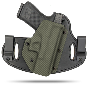 Glock Compatible - Fits Model 27 thru Gen 4 - IWB & OWB - Double Clip Holster